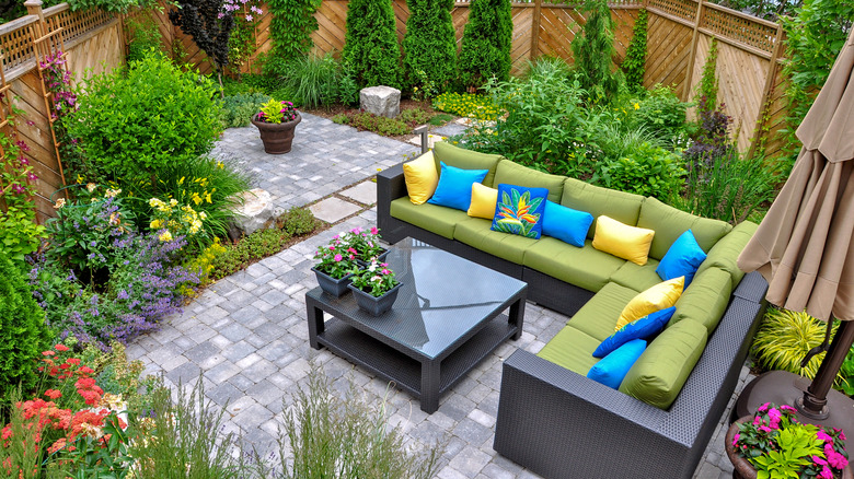 Colorful patio