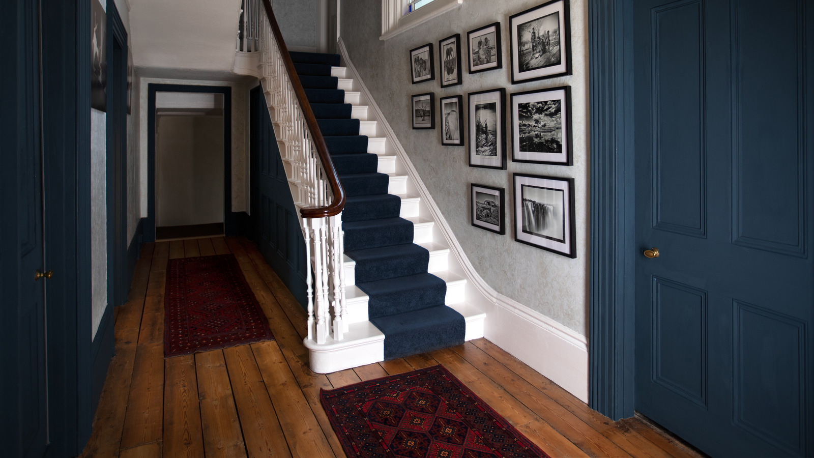 Brighten Your Windowless Hallway With This Ingenious Design Tip tips-for-painting-concrete-floor-laundry-room-flooring-laundry-room