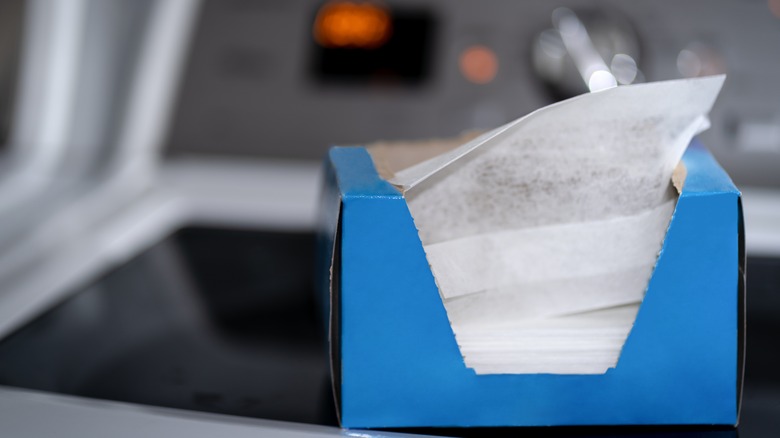 dryer sheets on top of washing machine