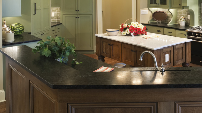 soapstone countertops in two colors