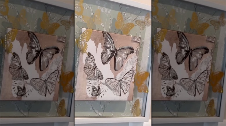 Dollar Tree butterfly DIY artwork