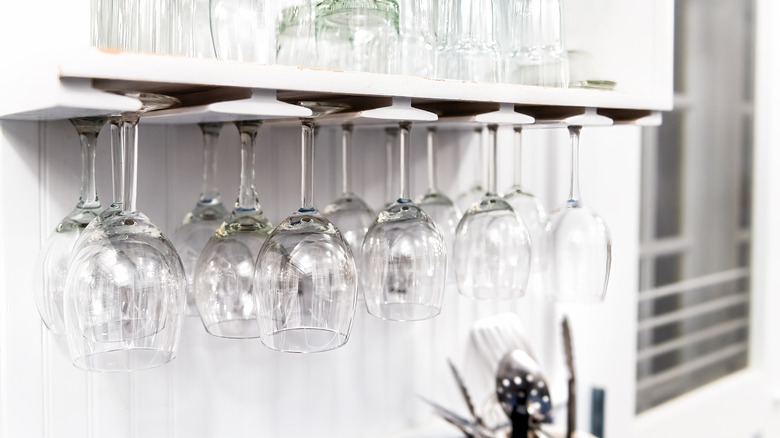 Glassware in kitchen