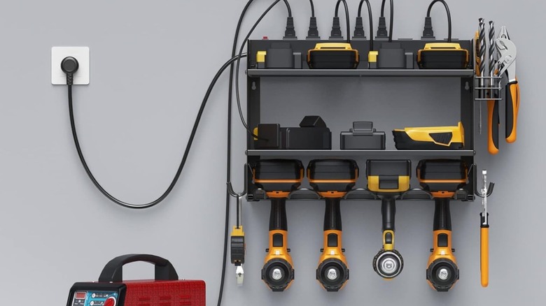 CCCEI Modular Power Tool Organizer mounted on wall