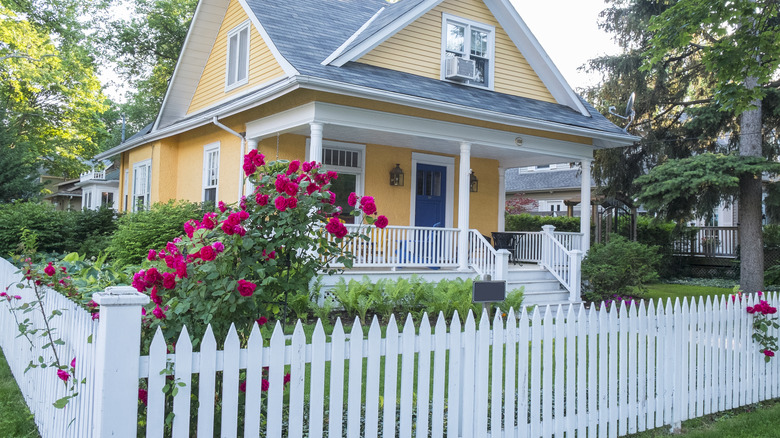 An attractive house with a classic picket fence