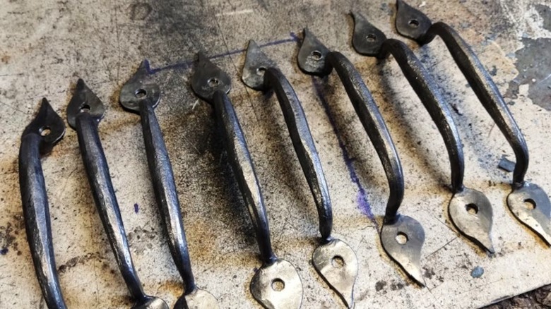 Hand-forged cabinet pulls
