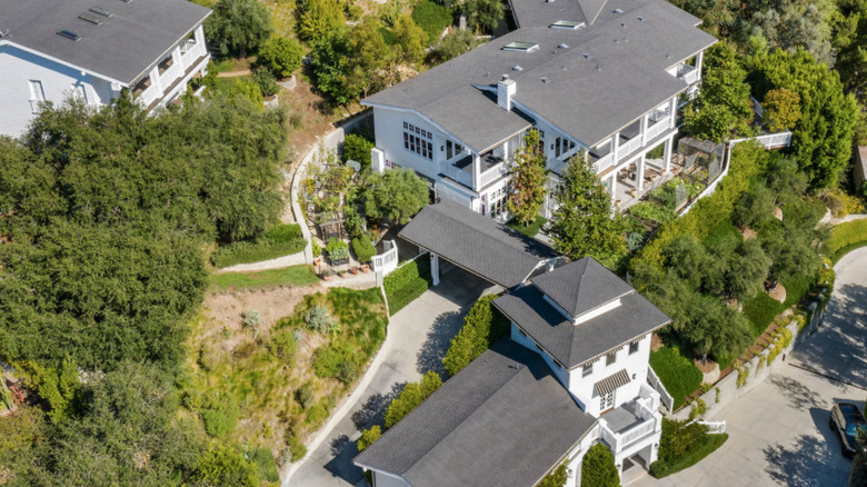 An exterior shot of Calvin Harris's home
