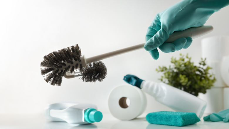 Toilet cleaning supplies