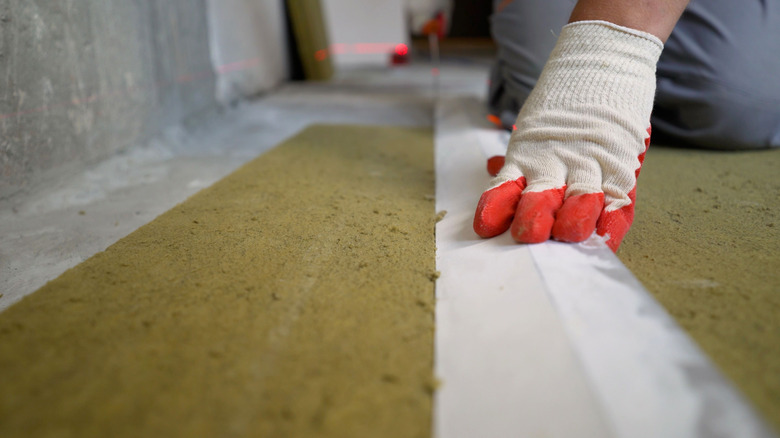 Adding insulation to the floor