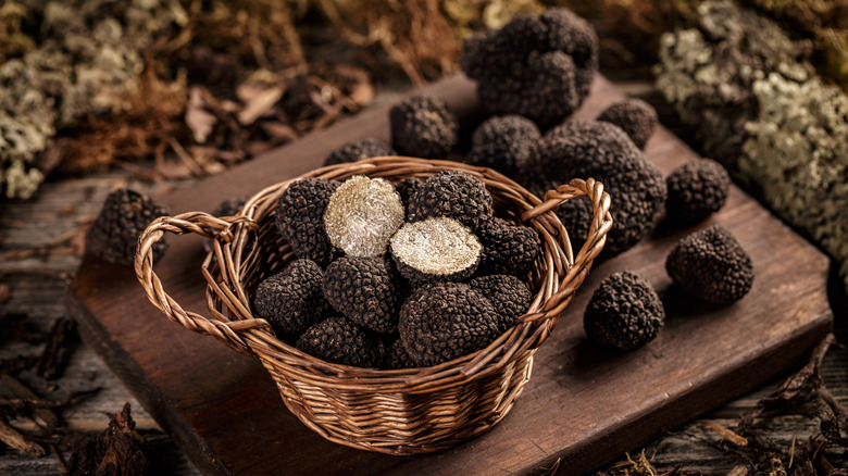 basket of truffle mushrooms
