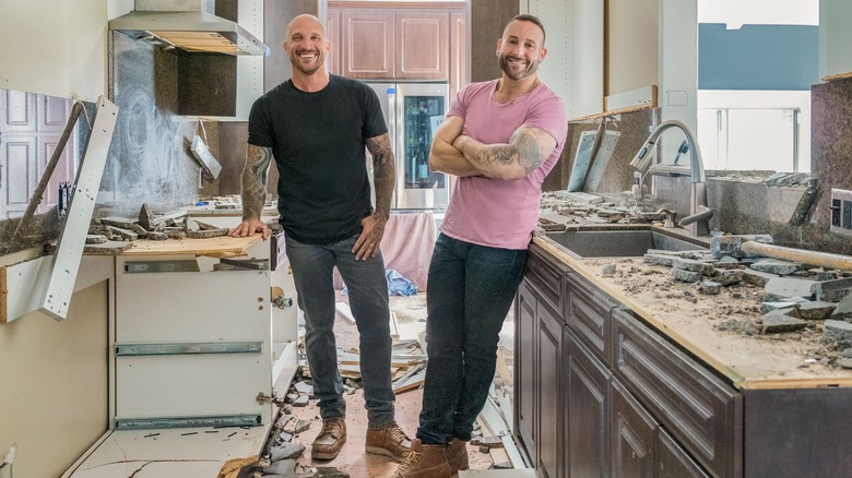 Mike Pyle and Carmine Sabatella doing demolition