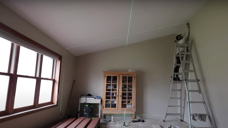 room with slanted ceiling