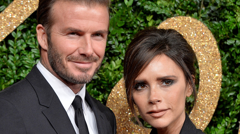  David and Victoria Beckham close-up