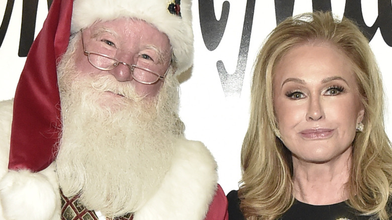 Kathy Hilton with Santa