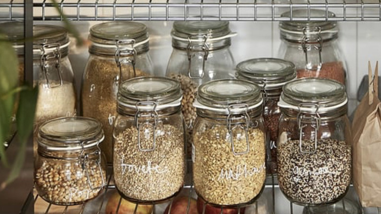 KORKEN Jar with lid — 34 ounces — holding a variety of dry goods