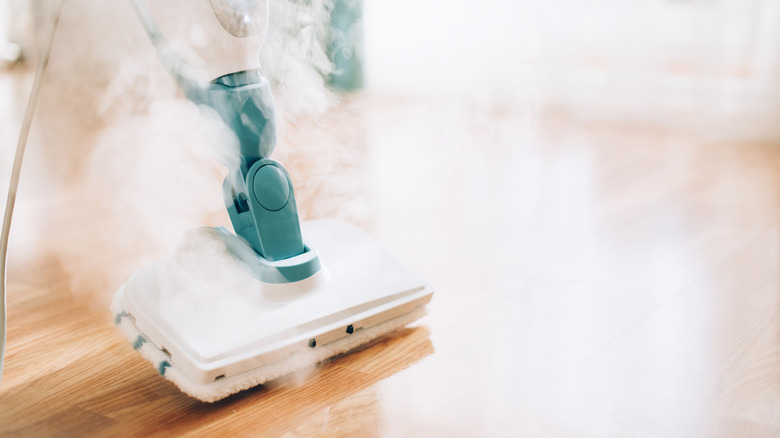 Steam mop on wood floors