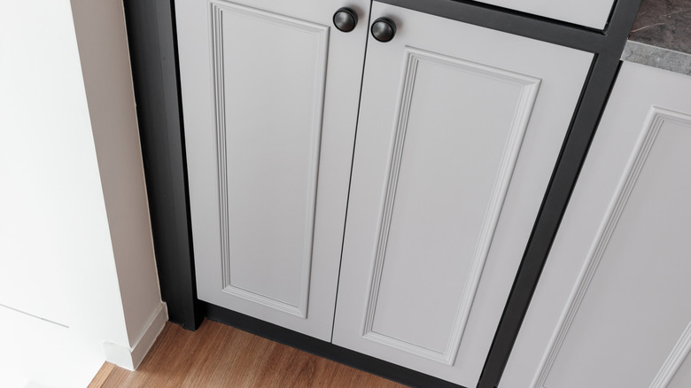 Black and white cabinets
