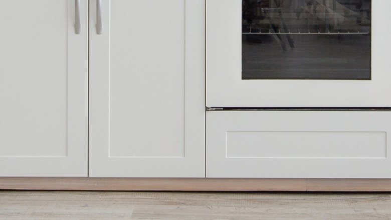 toe kicks of kitchen cabinets