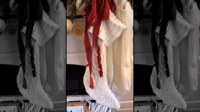 A sweater-turned-Christmas-stocking