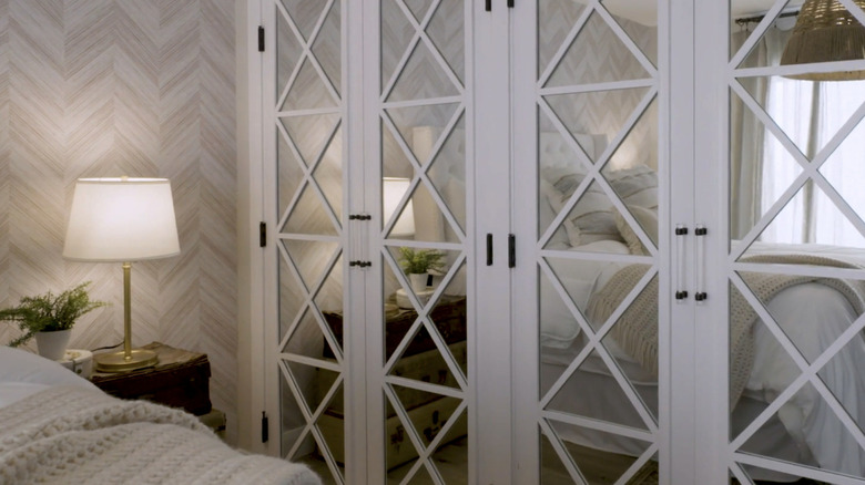 Mirrors on closet door