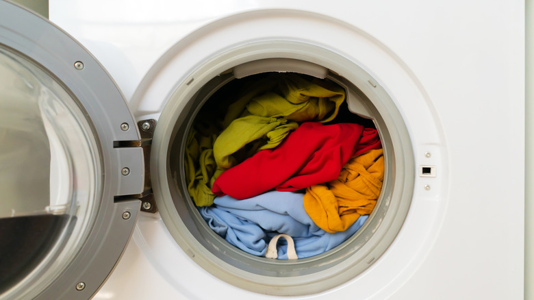 overloaded washing machine