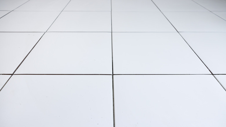 White tile flooring