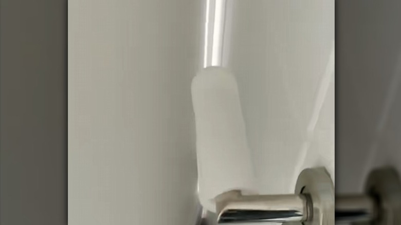 Garage door pool noodle hack