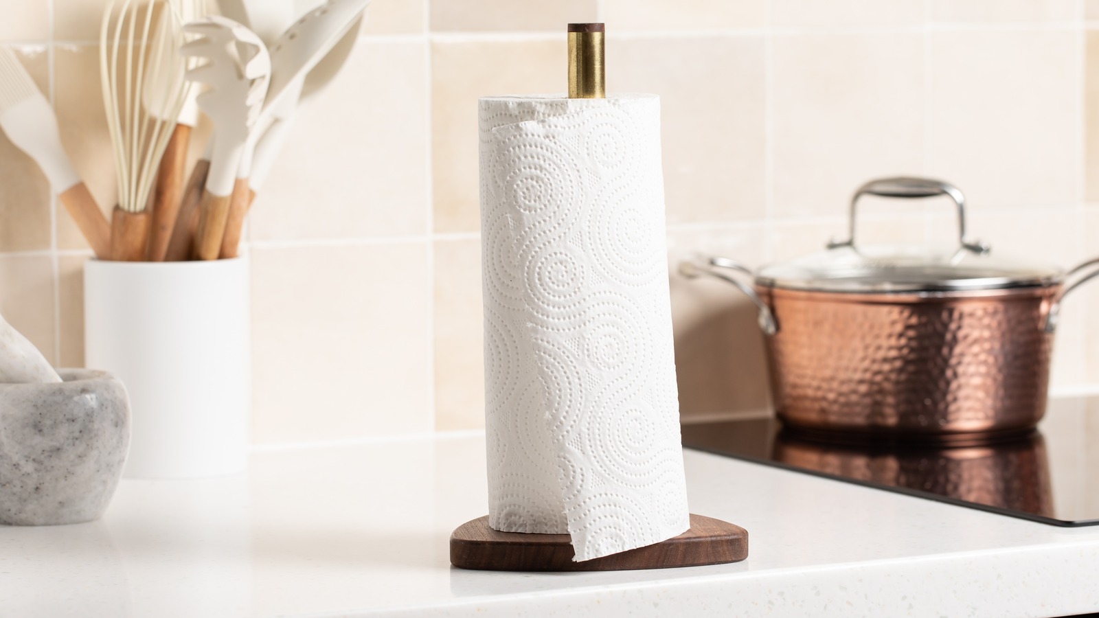 This Upgraded Paper Towel Holder Will Change the Way You Clean Your Kitchen  Counters