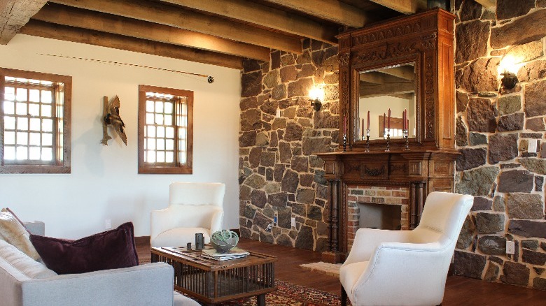 Antique wood details in historic home