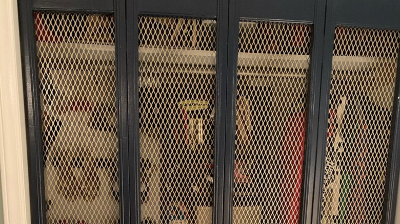mesh inserts on closet panels
