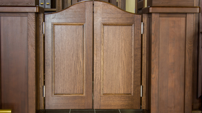 interior swinging saloon-style doors
