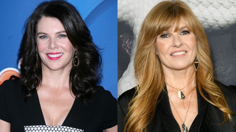 Lauren Graham and Connie Britton, split image