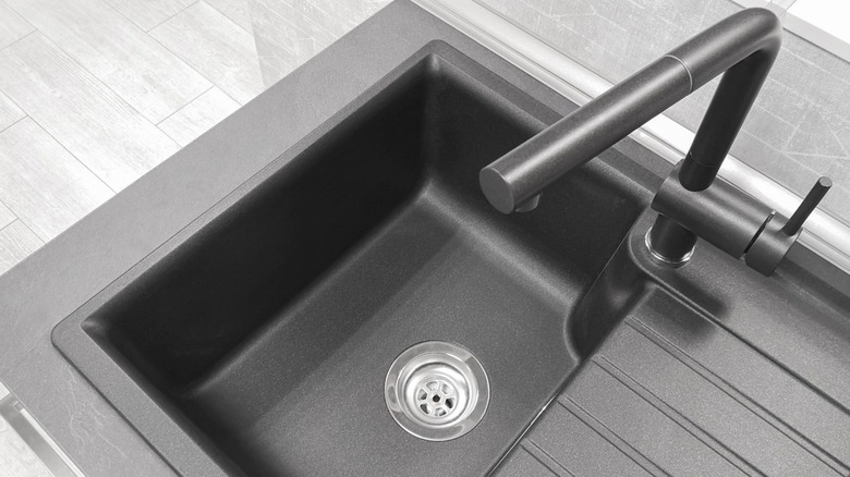 Charcoal granite composite sink 