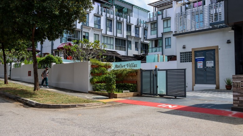 Grounds at condo building 