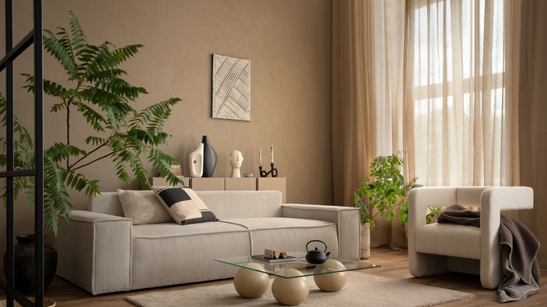Cream curtains 