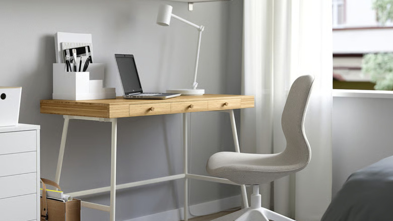 IKEA desk in a home office setup