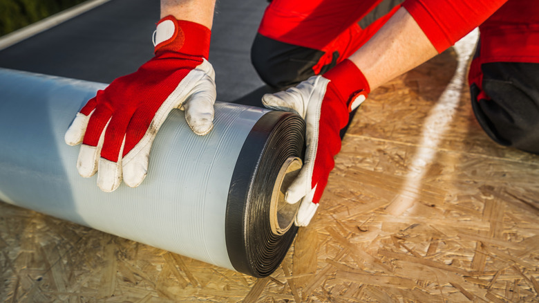 Installing an EPDM roofing membrane over oriented strand board (OSB)