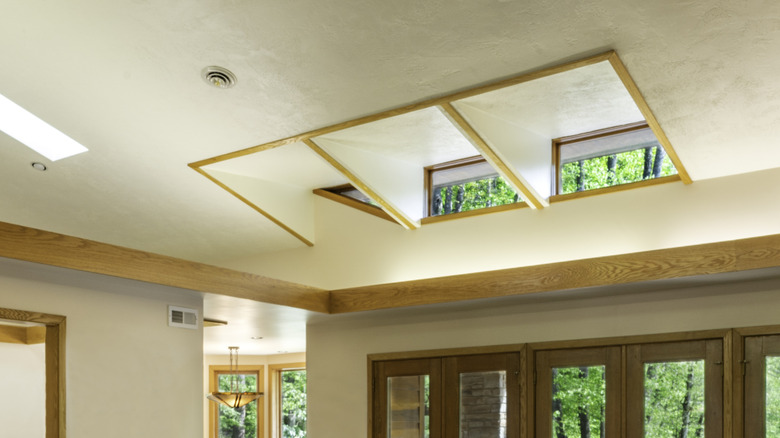 Clerestory windows of the sort that led to leaks