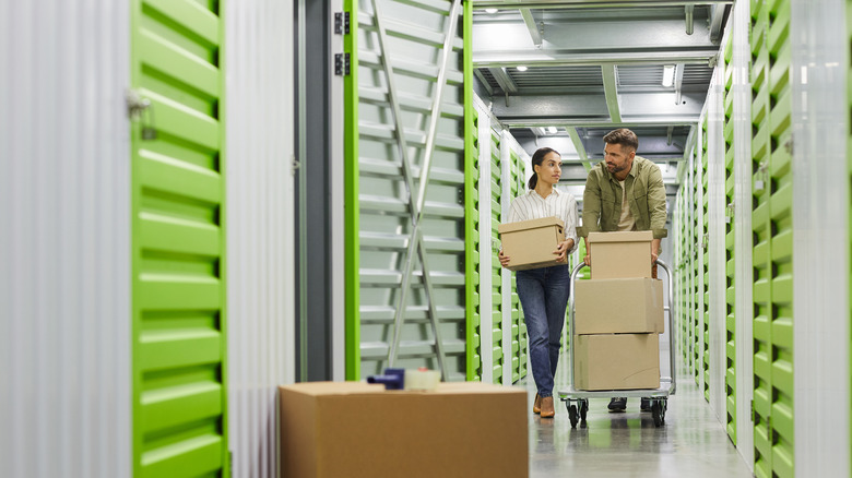 People in a storage facility