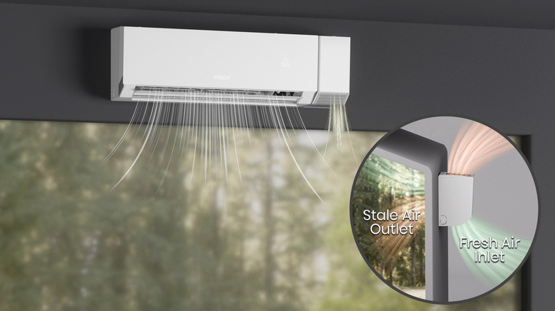 TOSOT air conditioner showing how it improves air quality