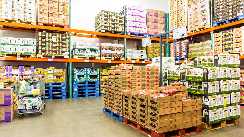 Costco wholesale warehouse aisles