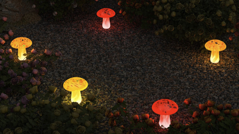 Infinity X1's Glass Solar Mushroom Landscape Lights
