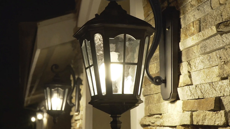 Close-up of Koda's Outdoor LED Wall Lantern