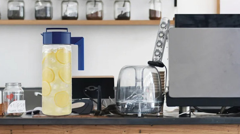Two Takeya pitchers filled with iced tea