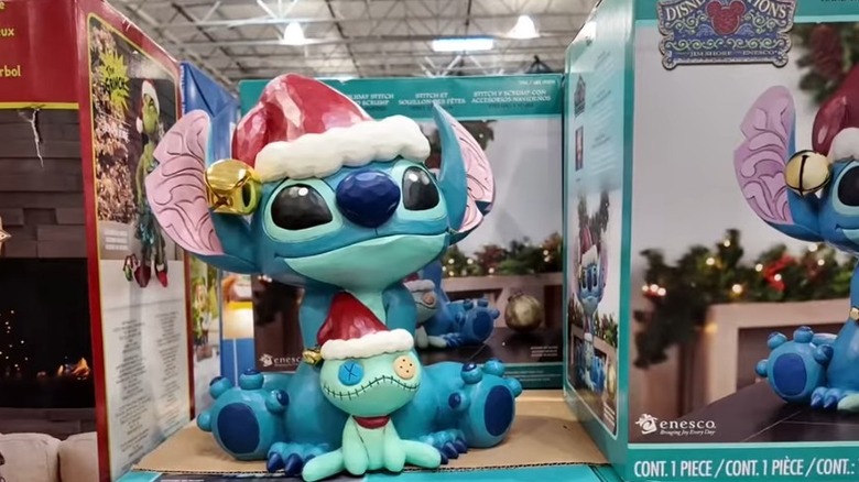 Disney Stitch and Scrump statue at Costco