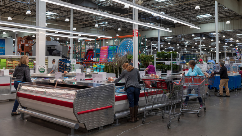 Shoppers inside a Costco store