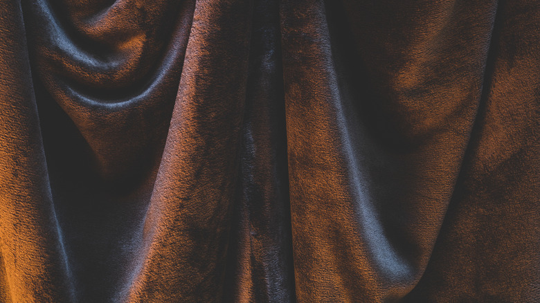 brown velvet material