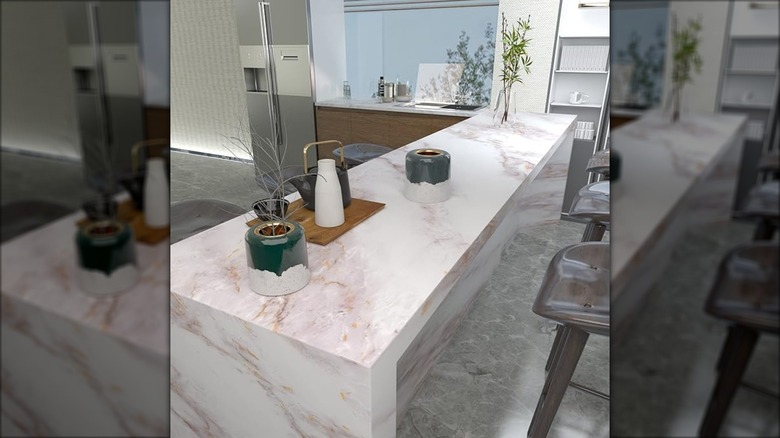 Contact paper on countertop