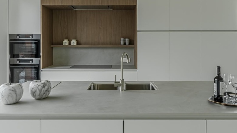 kitchen with a gray Dekton countertop
