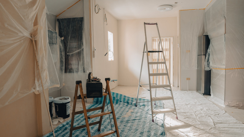 An old home being restored