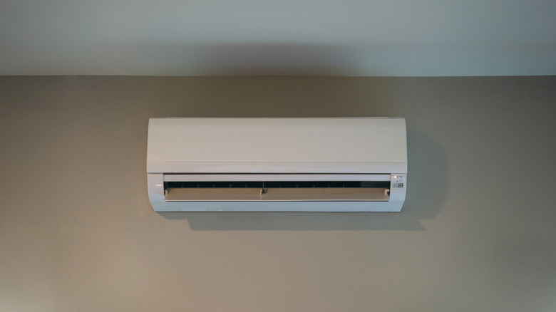 Indoor AC unit on an interior wall